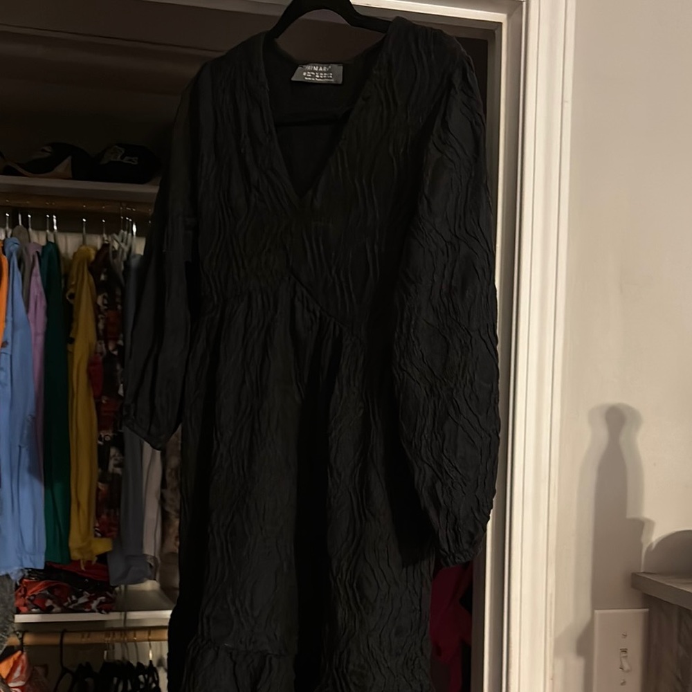 Primark Black Ruched Wrap Sundress